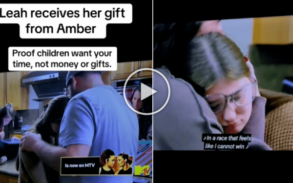 Leah Receives Gift From Amber