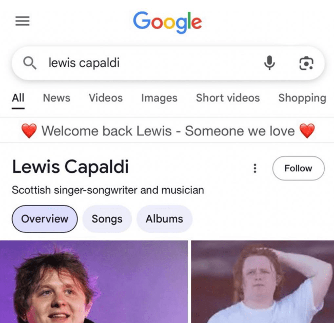 Google Has A Lewis Capaldi Easter Egg